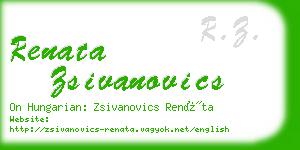 renata zsivanovics business card